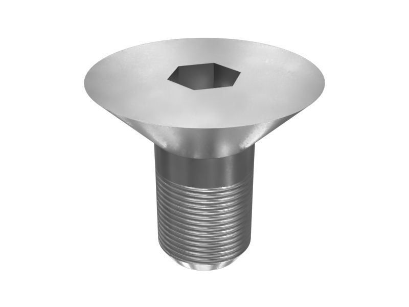 Винт с шестигранной резьбой и плоской головкой M8X1,25