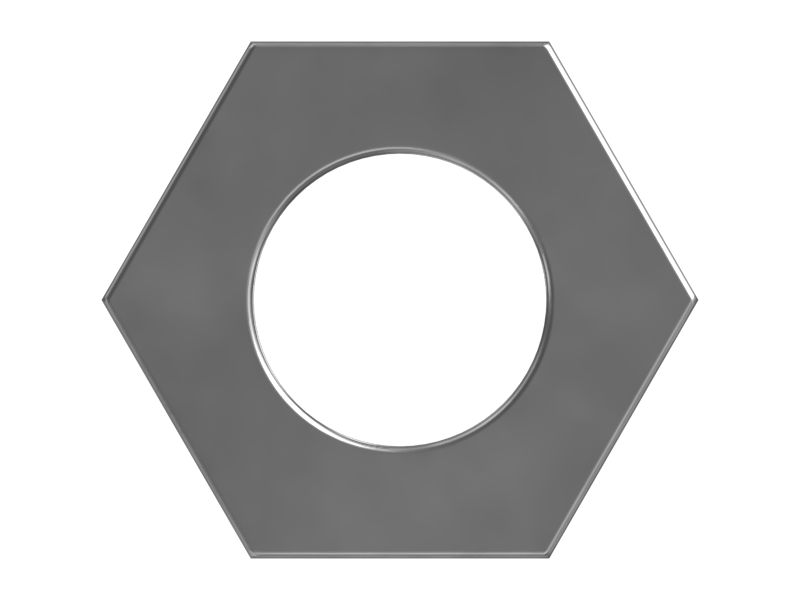 Шестигранная латунная гайка с резьбой M4X0,7