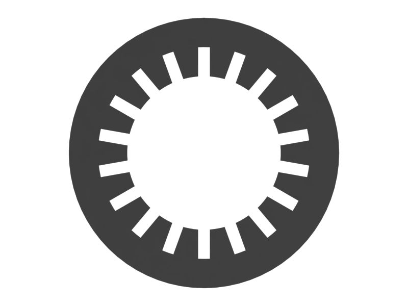 Стопорная резьбовая шайба M12 с внутренним зубчатым зацеплением