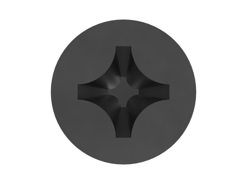 Стальной винт с плоской головкой, длина 25,40 мм