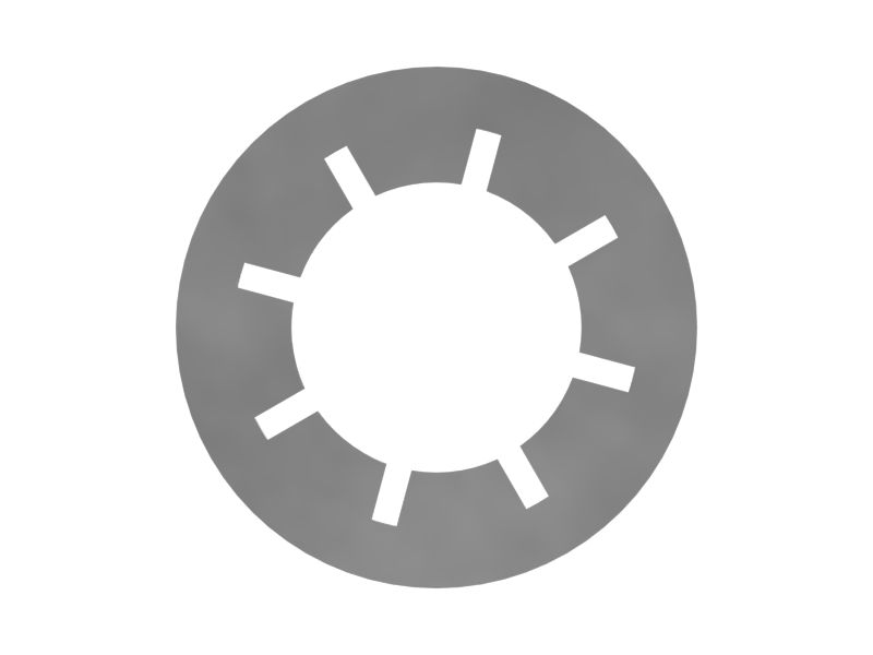 Пружинная шайба с внутренними зубьями, внутренний диаметр 6,5 мм