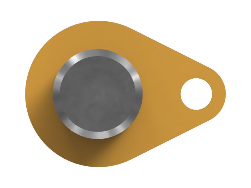 Палец рычажного механизма с внешним диаметром 38 мм с пластиной