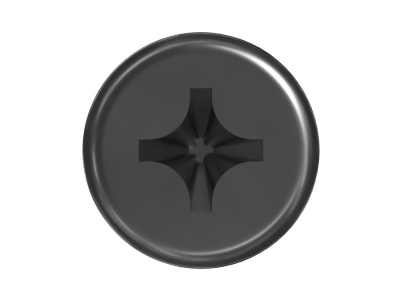 Стальной винт длиной 25,40 мм с плоской головкой