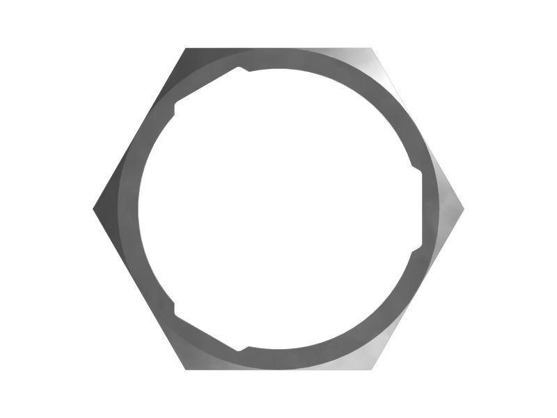 Шестигранная гайка с резьбой 1-11/16-18