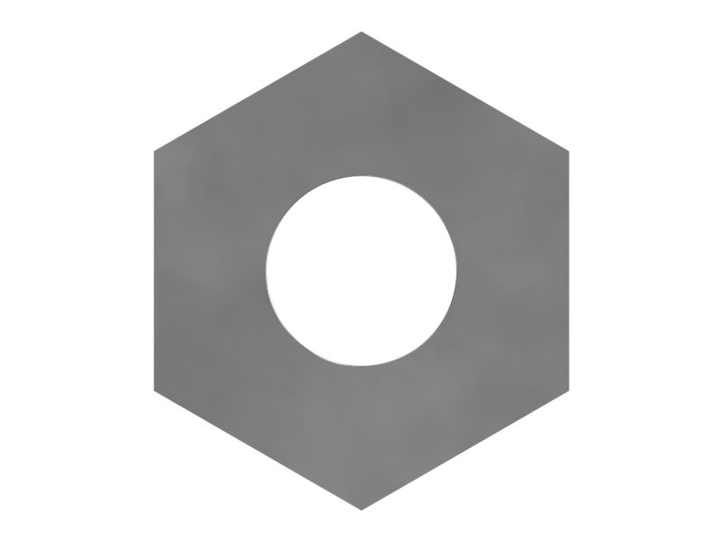 Шестигранная сварная гайка M6 x 1 мм