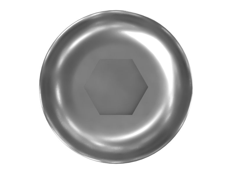 Стальной винт с полукруглой головкой длиной 35 мм