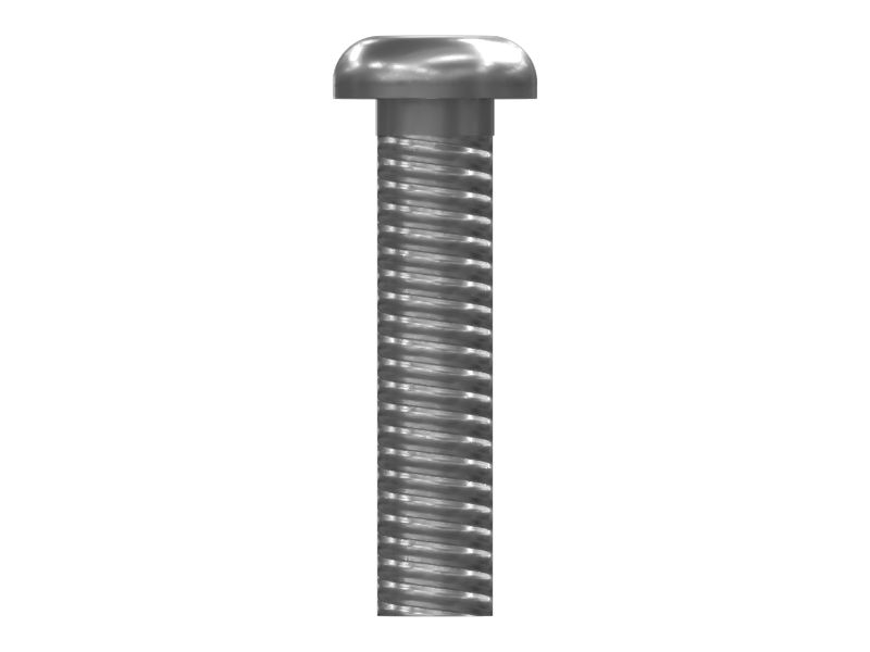 Стальной винт с полукруглой головкой длиной 35 мм