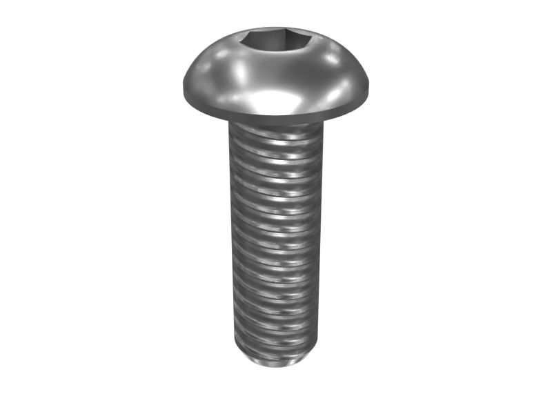 Крепежный винт с полукруглой головкой