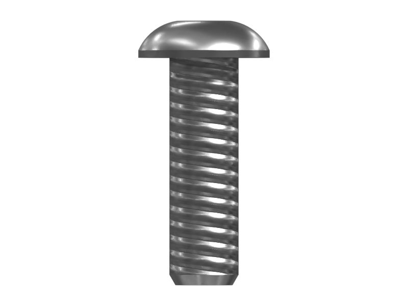 Крепежный винт с полукруглой головкой