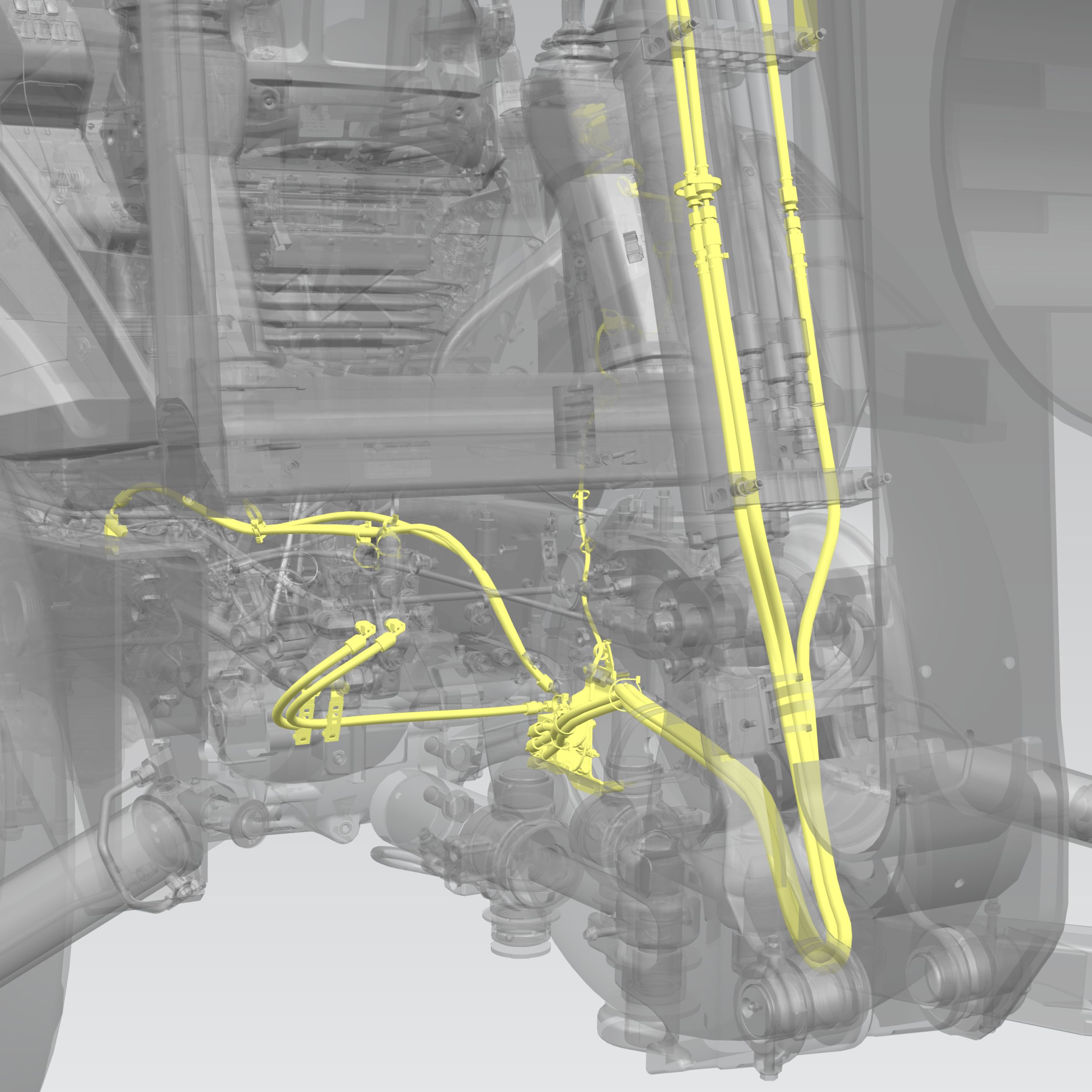 Hydraulic Hoe Coupler Lines kit, Pilot Ext-Stick