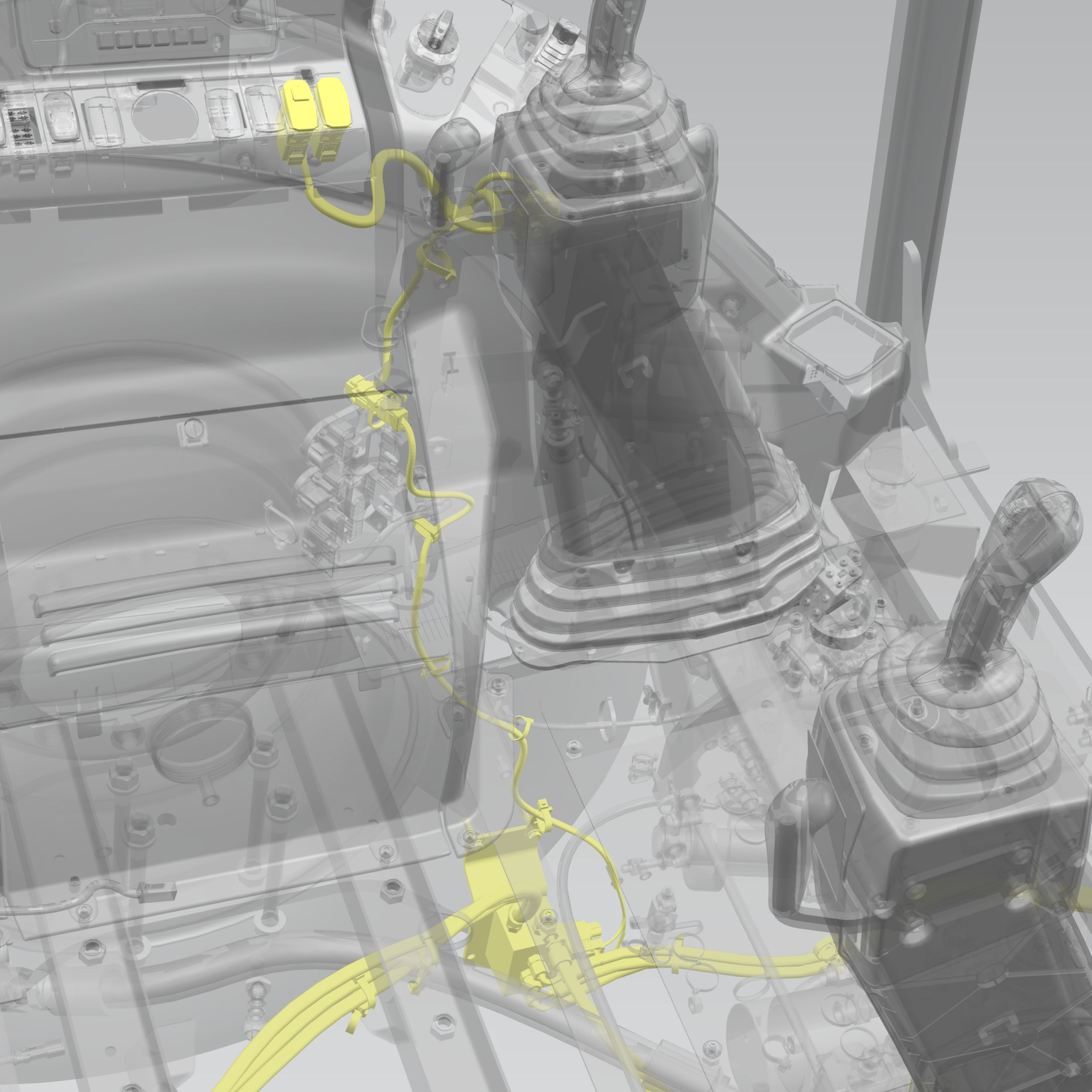 Hydraulic Hoe Coupler Lines kit, Pilot Ext-Stick