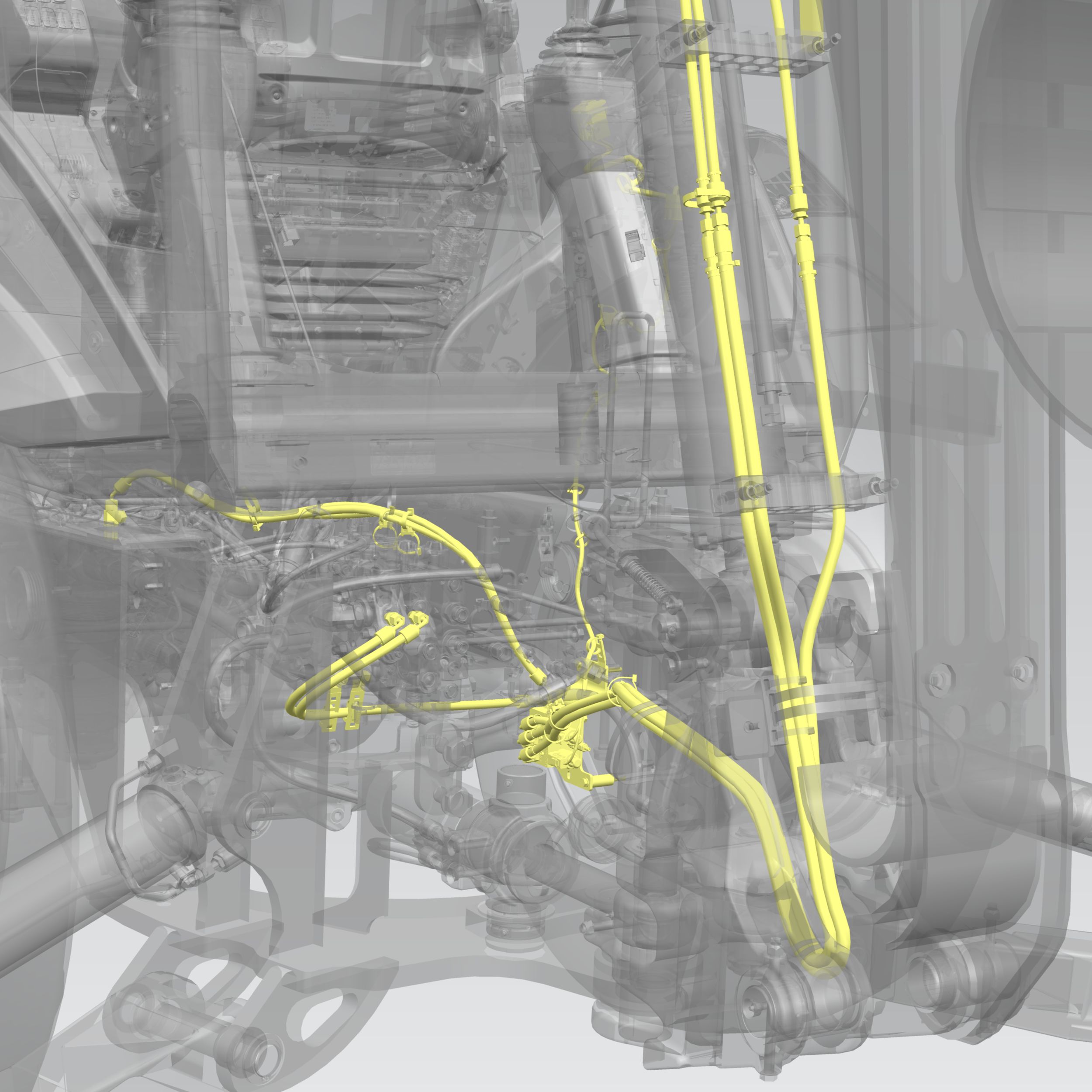 Hydraulic Hoe Coupler Lines kit, Pilot Std Stick