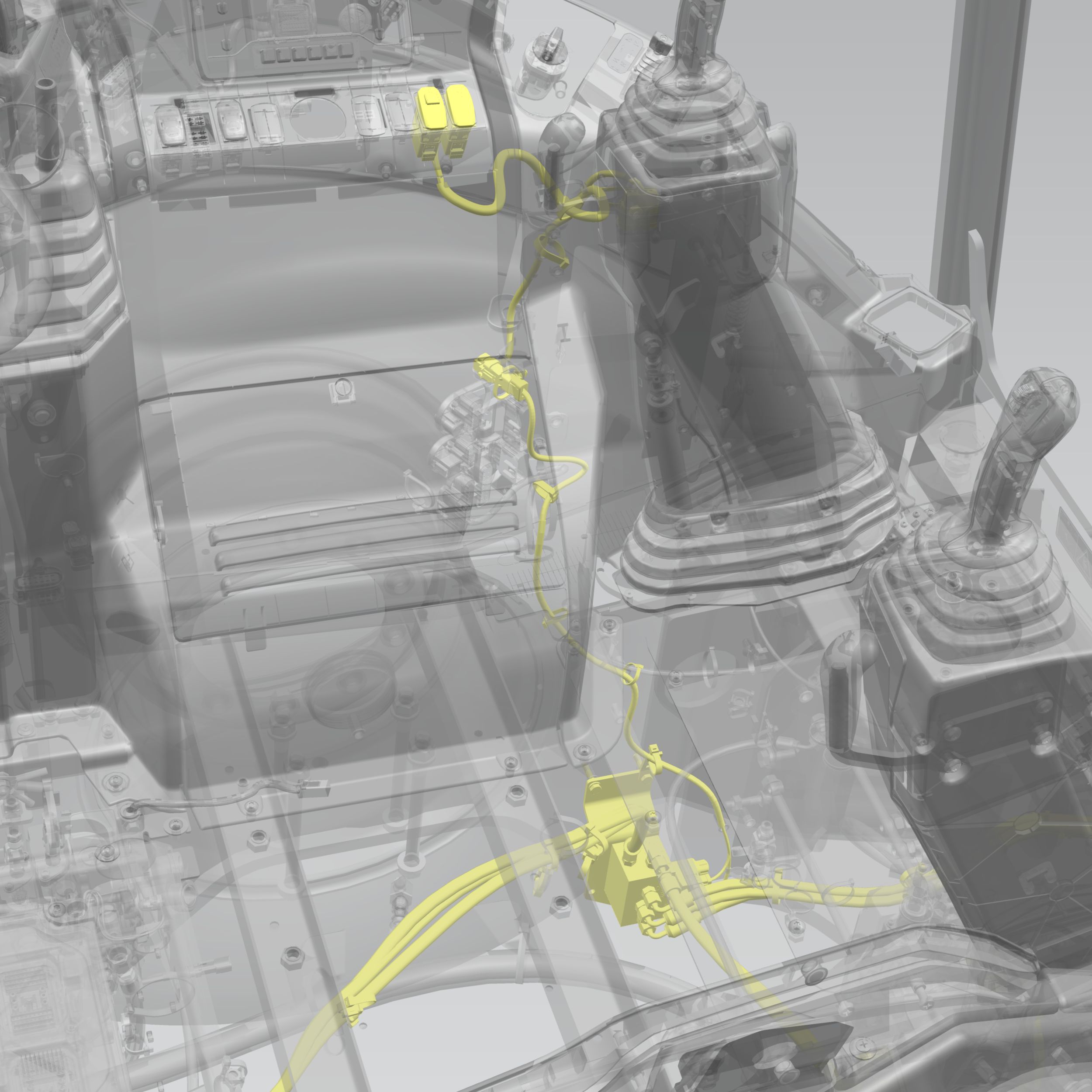 Hydraulic Hoe Coupler Lines kit, Pilot Std Stick