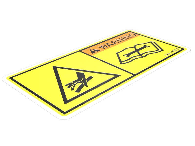 224-7830: Наклейка с предупреждением