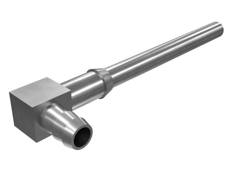 Стальная труба с изгибом и внешним диаметром 7,92 мм