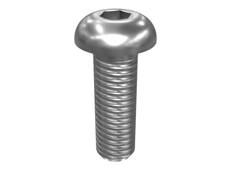 Винт с полукруглой головкой длиной 30 мм