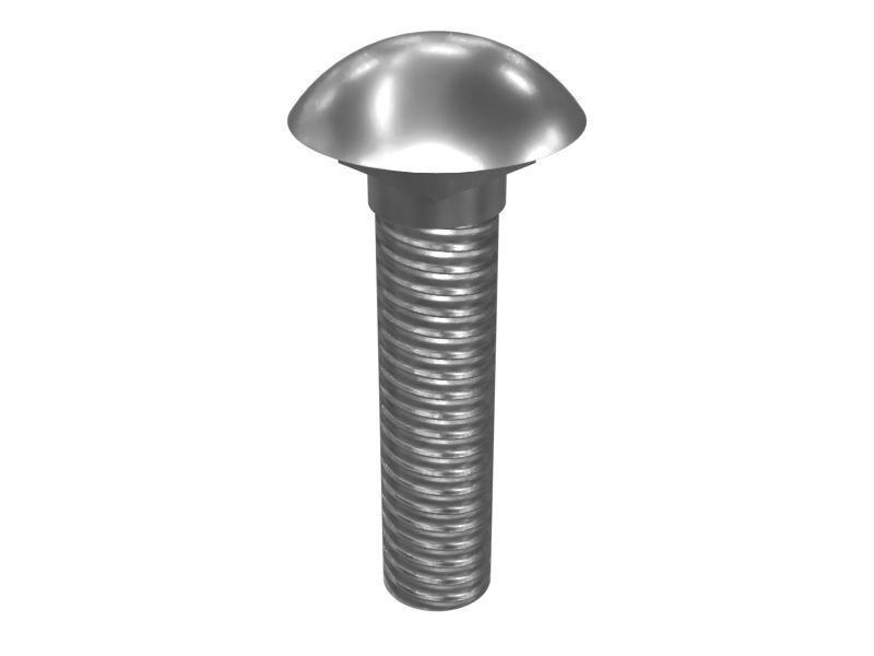 445-6953: M8-1.25 X 35mm Carriage Bolt 445-6953 Caterpillar