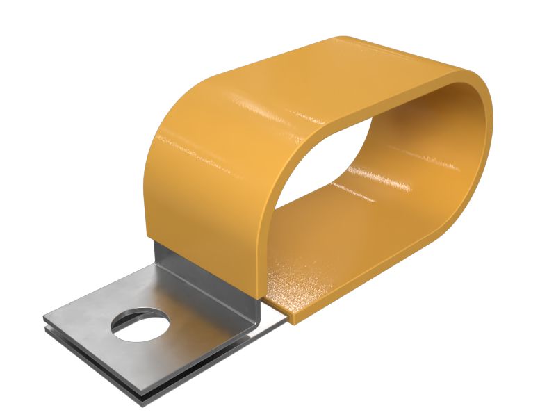 Р-образный зажим для двух шлангов