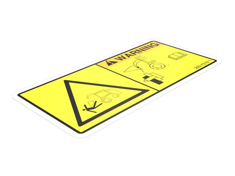 Наклейка с предупреждением об опасности падения