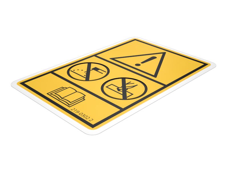 Наклейка с предупреждением