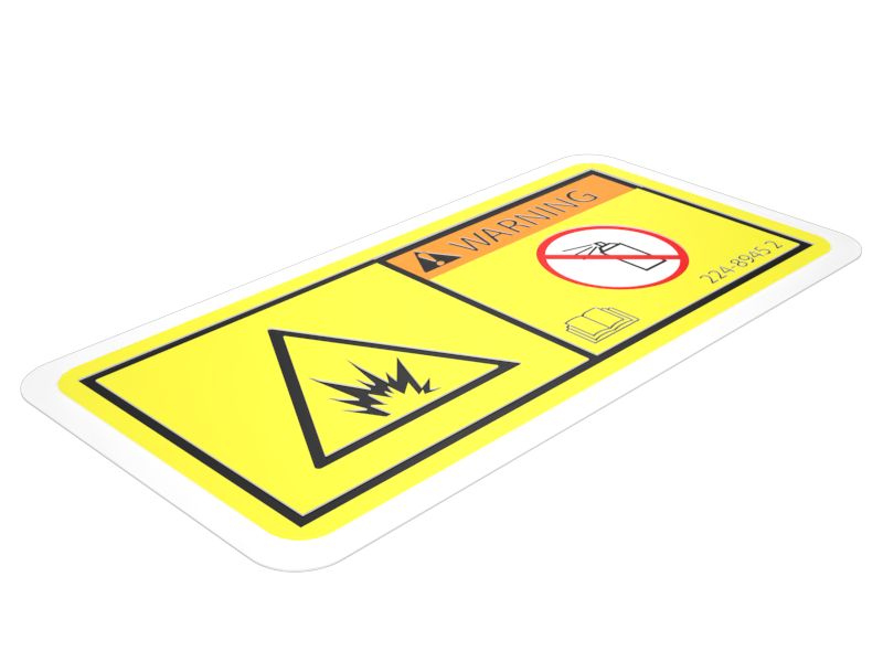 224-8945: Наклейка с предупреждением