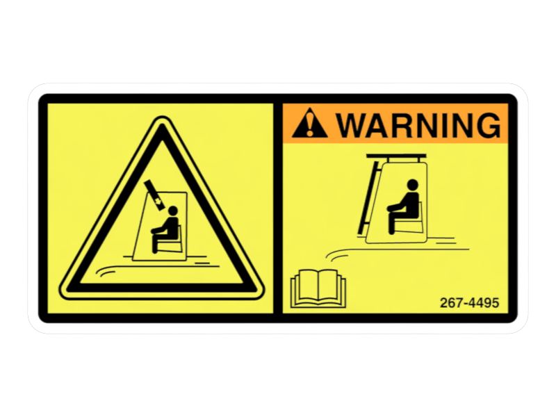 Наклейка с предупреждением