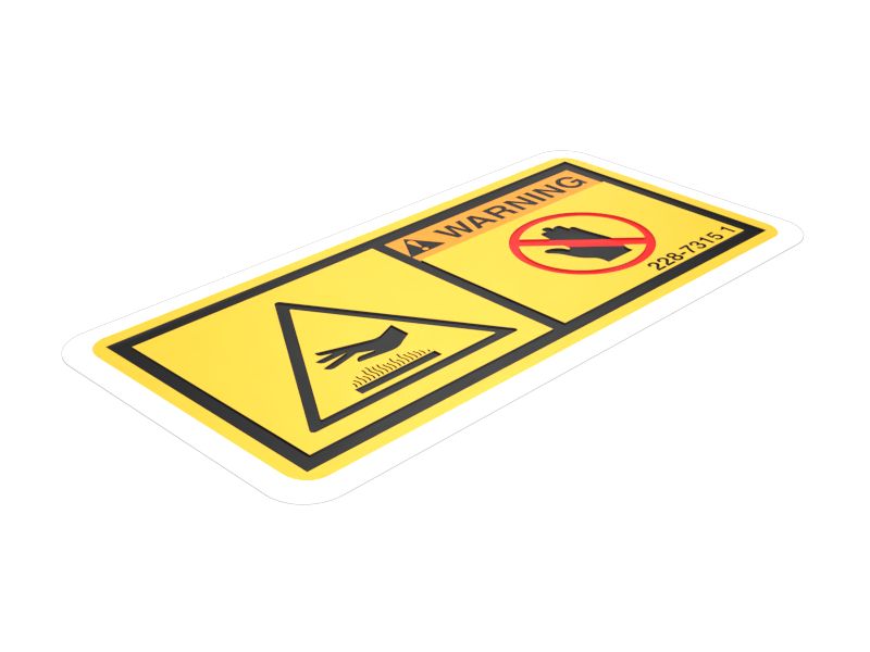 228-7315: Наклейка с предупреждением