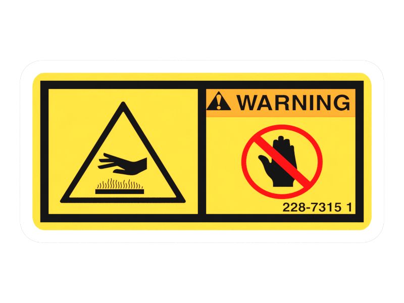 Наклейка с предупреждением