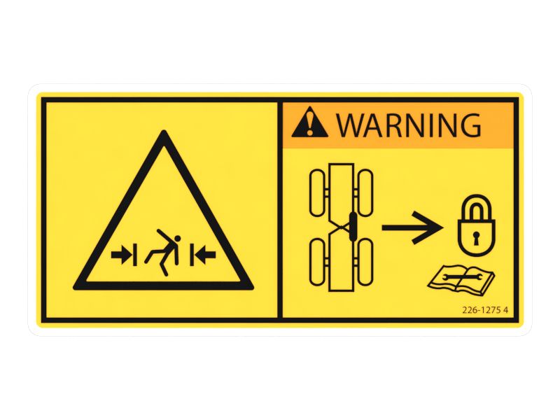 Наклейка с предупреждением