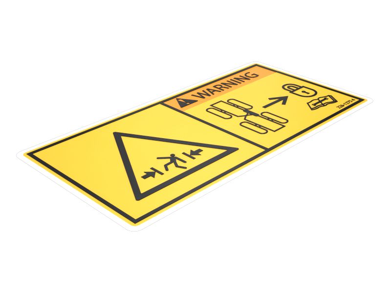 Наклейка с предупреждением