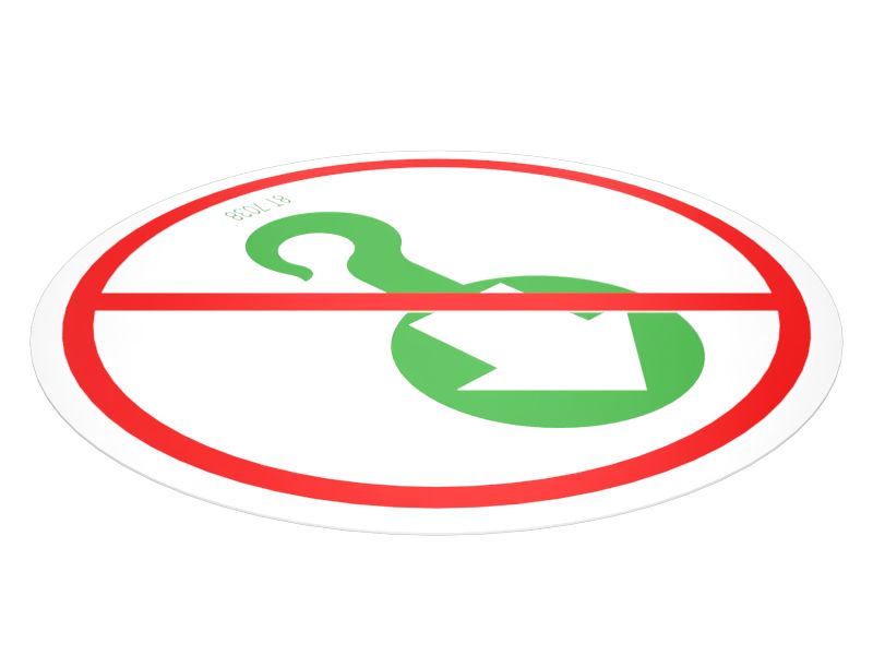 8T-7038: Lift Prohibited Decal Label