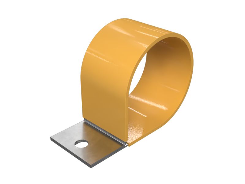 Р-образный зажим для одного шланга