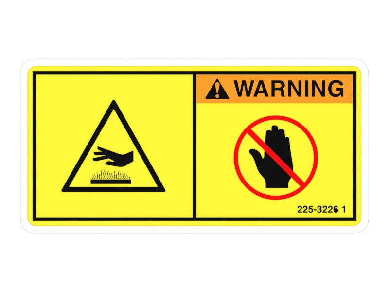 Наклейка с предупреждением