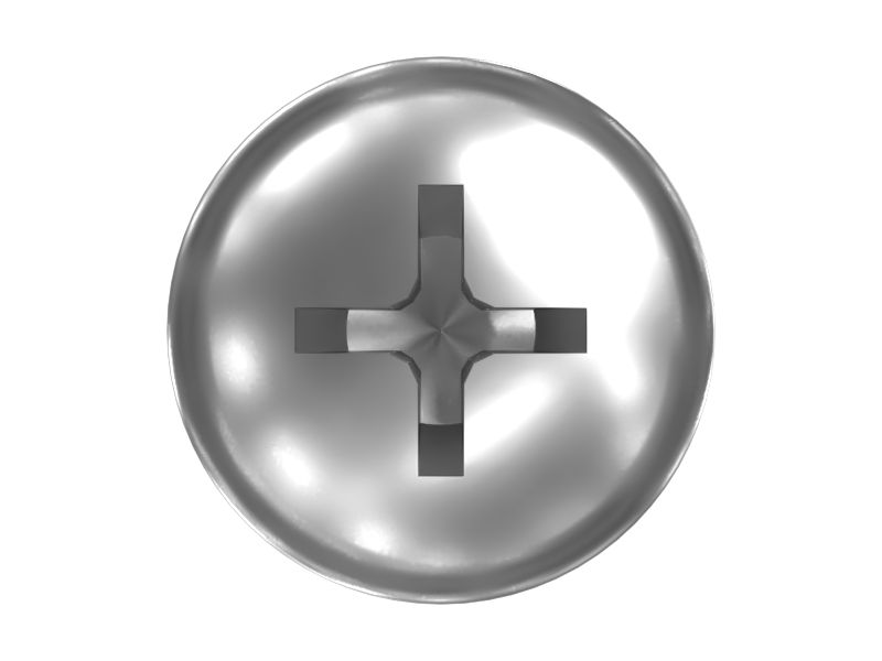 Стальной винт с цилиндрической скругленной головкой, длина 16 мм