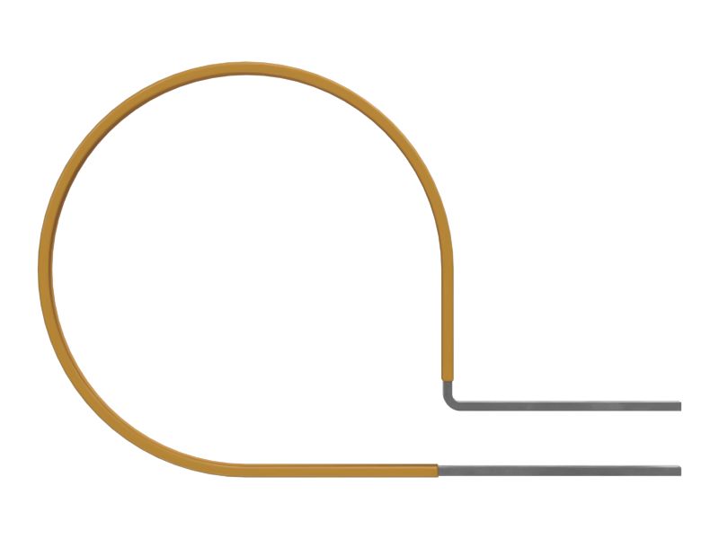 Р-образный зажим для одного шланга