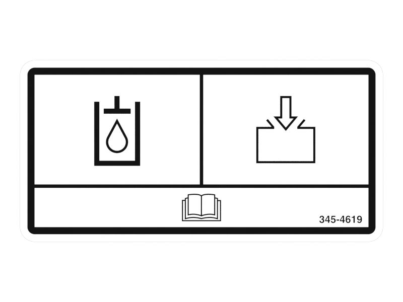Идентификационная наклейка заполнения гидравлического масла