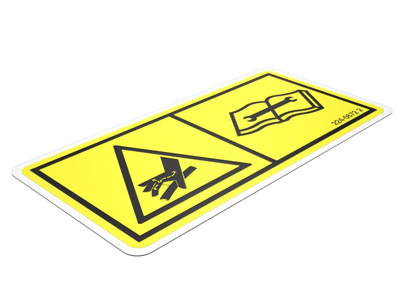 224-0672: Наклейка с предупреждением