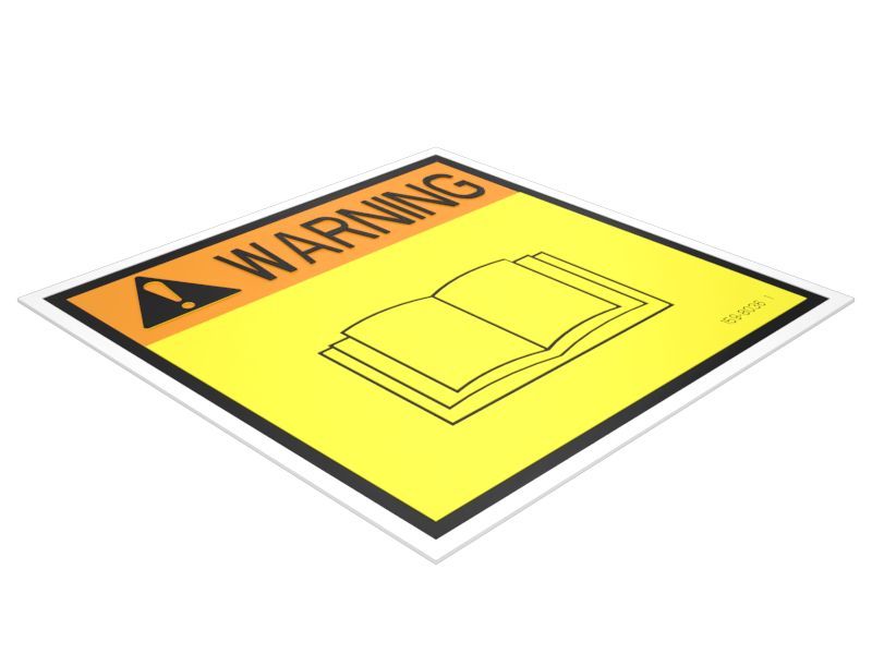 159-8036: Наклейка с предупреждением