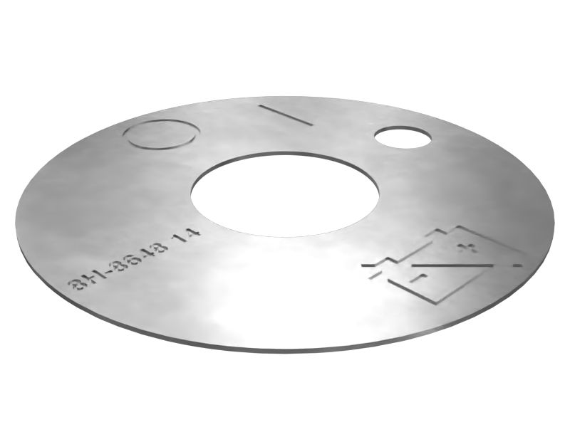 Табличка с инструкциями по аккумуляторной батарее с наружным диаметром 57 мм