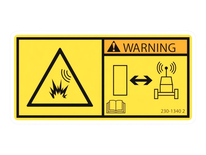 Наклейка с предупреждением