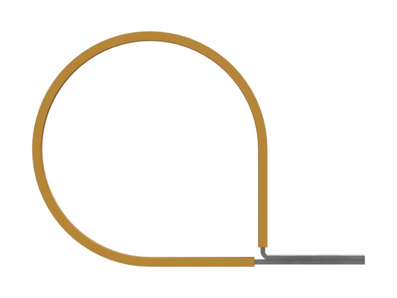 Р-образный зажим для одного шланга