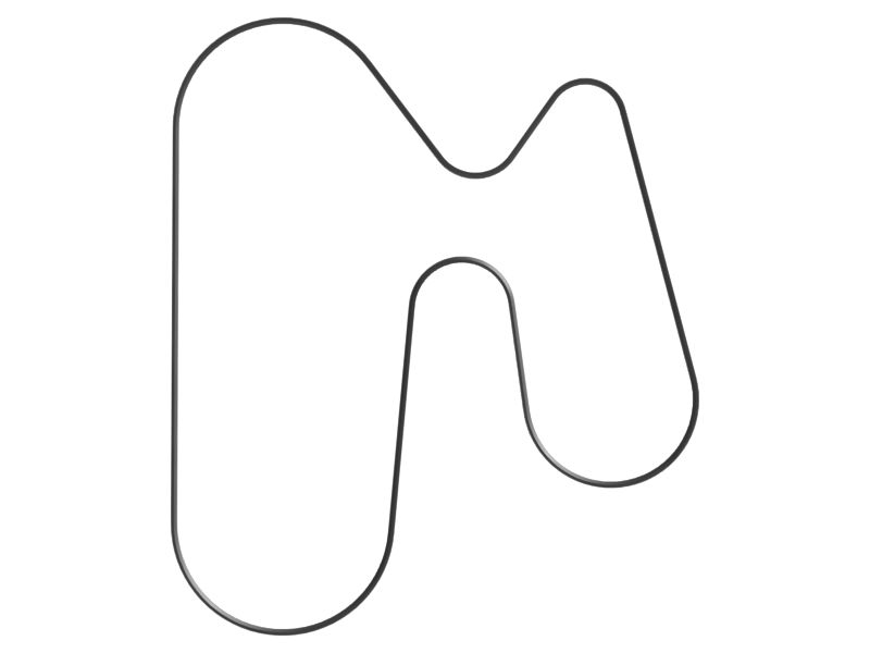 Ребристый ремень длиной 1880 мм