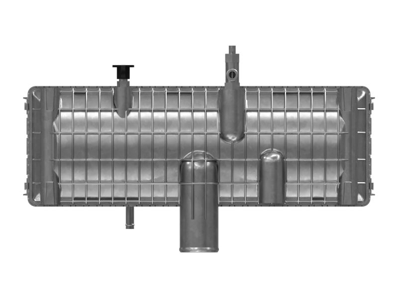 Сердцевина радиатора длиной 1374,3 мм (от охлаждающей жидкости к воздуху)