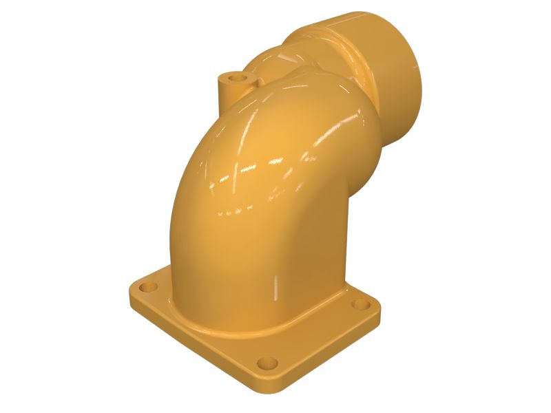 1W-4902: Коленчатый патрубок маслоналивной горловины, внутренний диаметр 63 мм