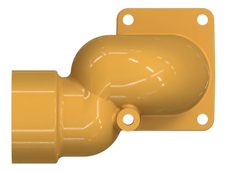 Коленчатый патрубок маслоналивной горловины, внутренний диаметр 63 мм