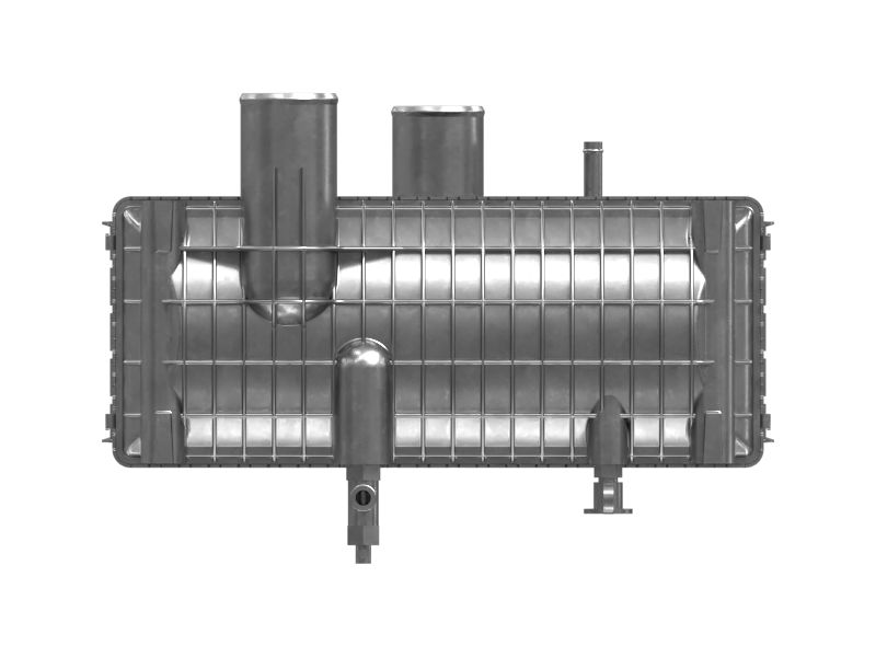 Сердцевина радиатора длиной 1380,6 мм (от охлаждающей жидкости к воздуху)