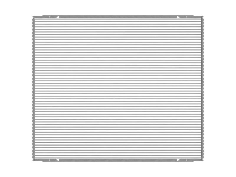 Квадратная сердцевина радиатора с волнистыми ребрами