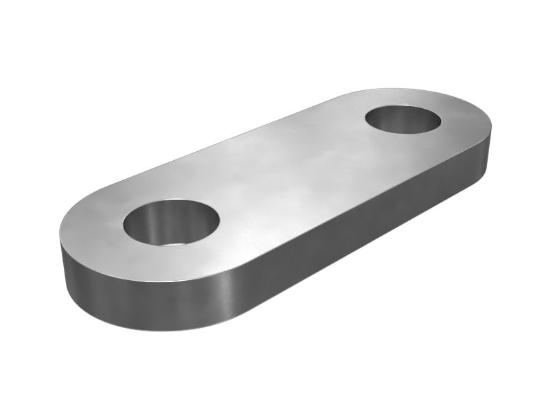 120-4351: Пластина с креплением на два болта, толщина 6 мм