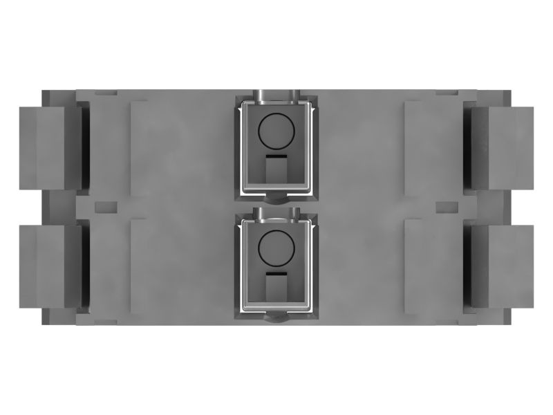 Пластмассовый блок 2-полюсных контактов