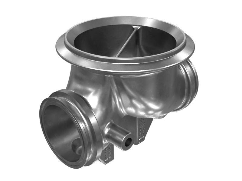 Выпускной коленчатый патрубок тройника